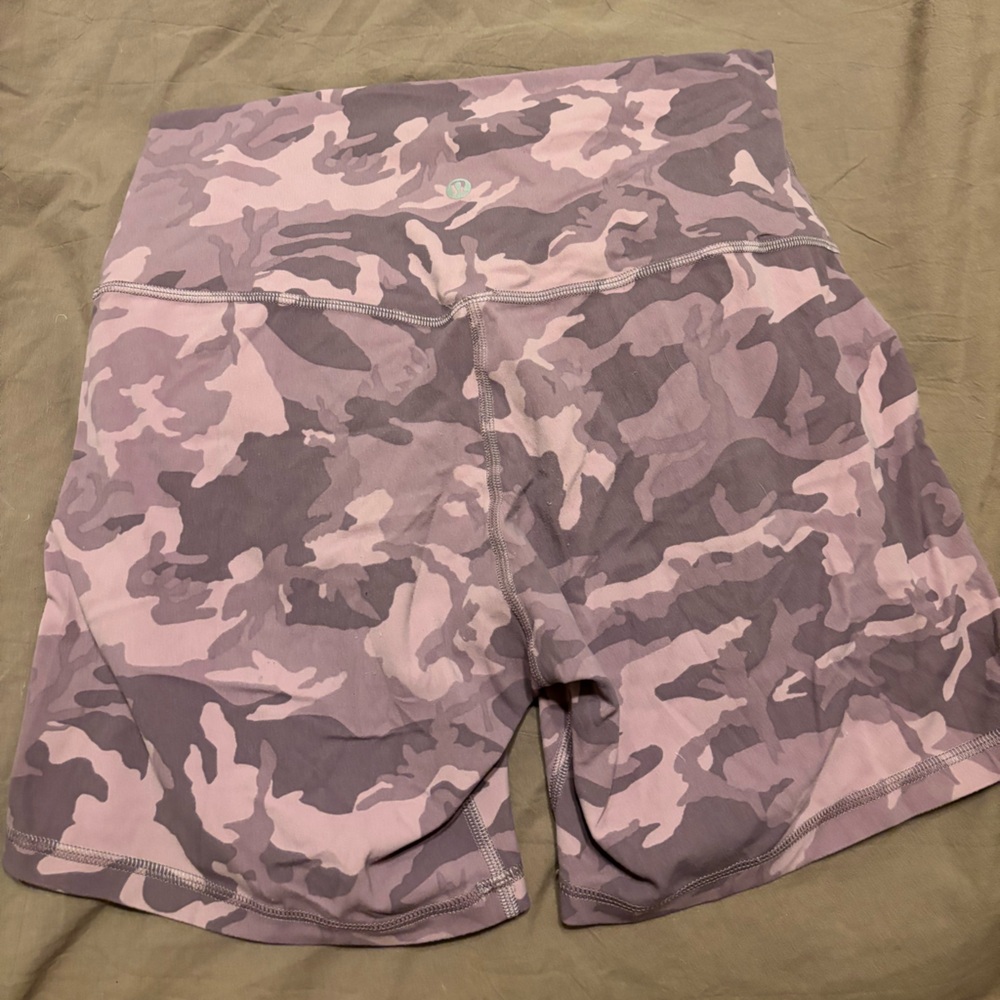 Lululemon align shorts Incognito Camo Pink Taupe Multi Sz 10 great condition - Picture 4 of 6